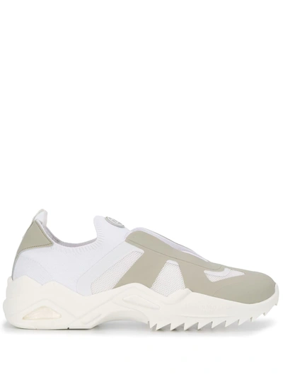 Shop Maison Margiela Panelled Runner Style Sneakers In White