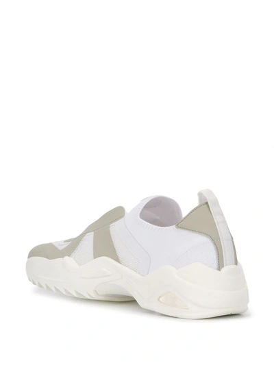 Shop Maison Margiela Panelled Runner Style Sneakers In White