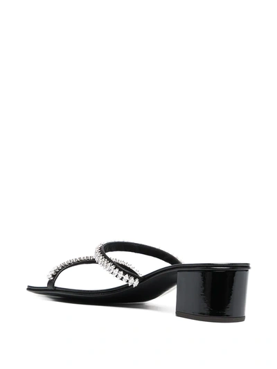 Shop Giuseppe Zanotti Crystal-strap Sandals In Black