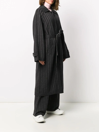 Shop Barrie Balmacaan Cashmere Cardi-coat In Grey