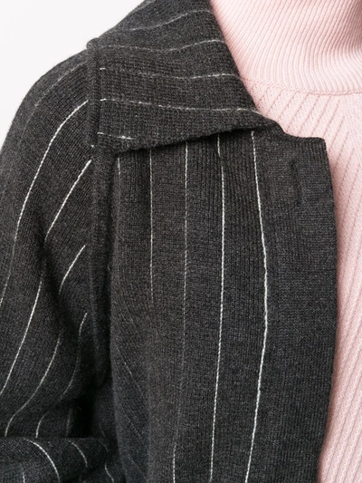Shop Barrie Balmacaan Cashmere Cardi-coat In Grey