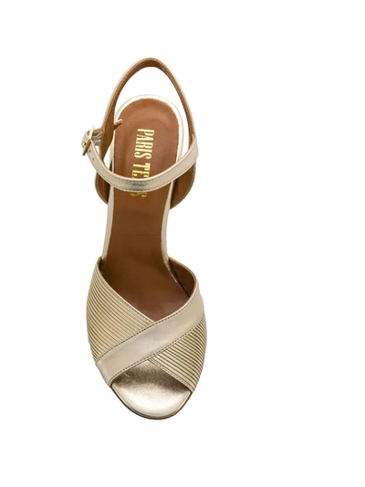 Shop Paris Texas Classic Peep-toe Sandals In Gold