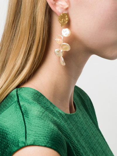 Shop Alighieri La Jetee Pearl Earrings In Gold