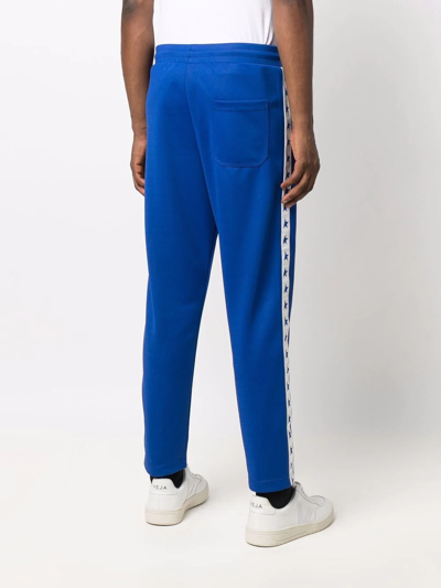 Shop Golden Goose Doro Logo Side-stripe Joggers In Blau