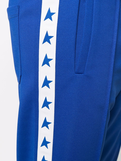 Shop Golden Goose Doro Logo Side-stripe Joggers In Blau