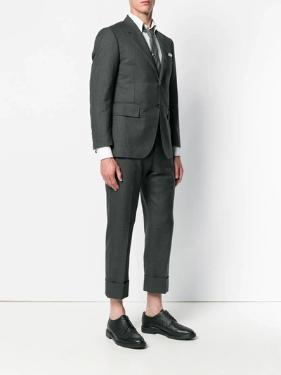 Shop Thom Browne Wide-lapel Two-piece Suit In Grey