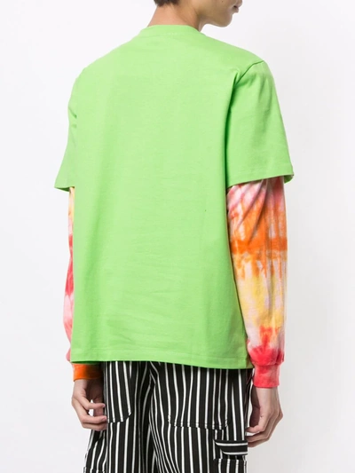 Msgm Logo Printed T-shirt In Green