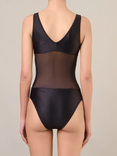 Brigitte Sheer Panels Swimsuit In Black