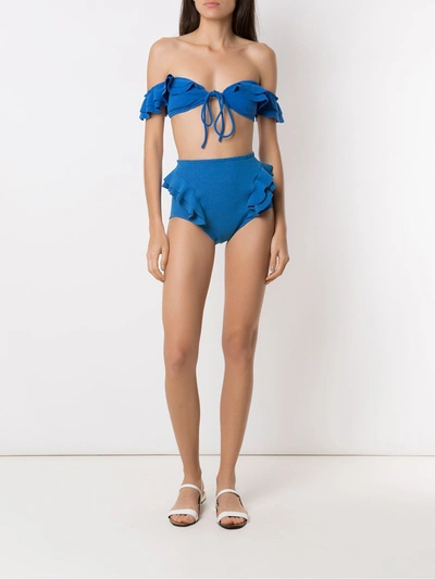 Shop Clube Bossa Hopi Hot Pant Bikini Bottom In Blue