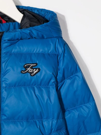 Shop Fay Quilted Down Jacket In Blue