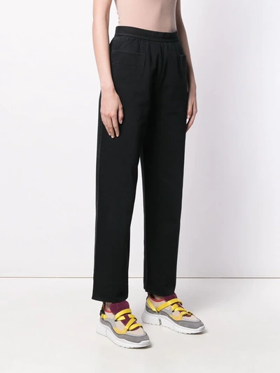 Pre-owned Saint Laurent 1980's Relaxed Track Trousers In Black