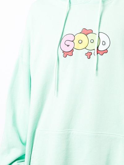 Shop Ireneisgood Logo-print Oversized Hoodie In Green