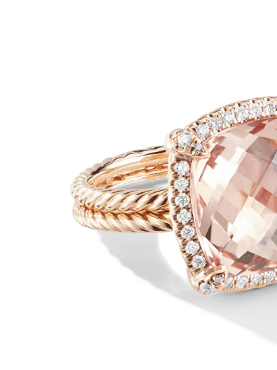 David Yurman 18kt Rose Gold Chatelaine Morganite And Diamond Ring In D8ramodi