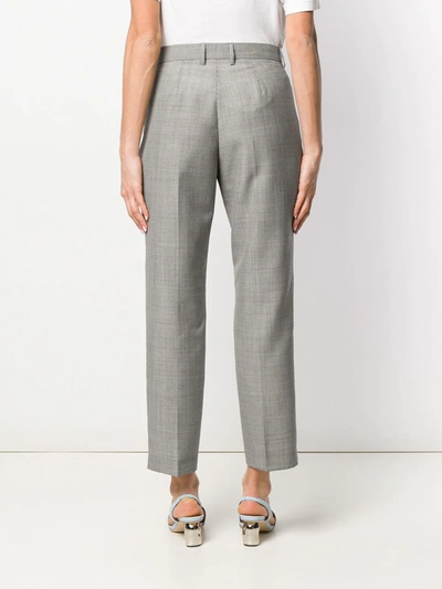 Shop Rochas Cropped Flared Trousers In Grey