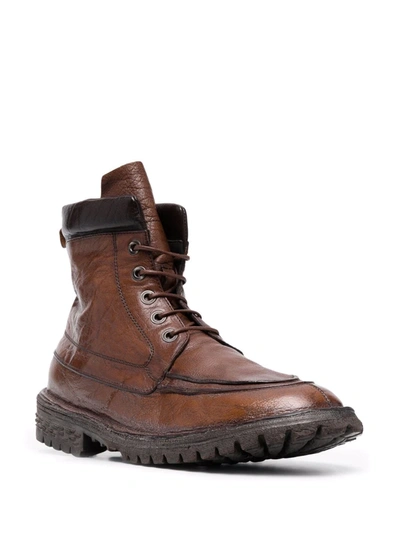 Moma Lace-up Ankle Boots In Braun