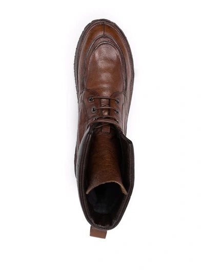 Moma Lace-up Ankle Boots In Braun