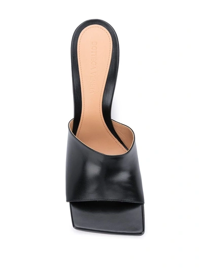 Shop Bottega Veneta Stretch Open Square Toe Sandals In Black