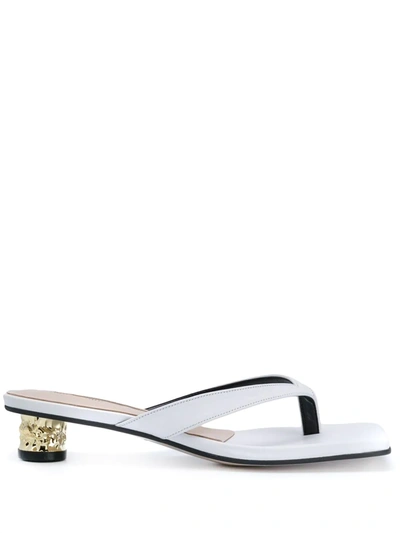 Shop Yuul Yie Lala 40mm Thong Sandals In White