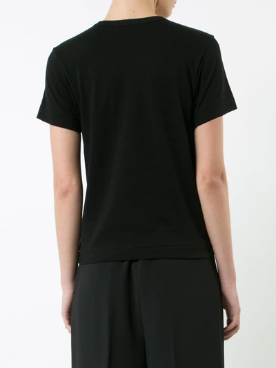 Comme Des Garçons Play Comme Des Garcons Play Black And Red Double Hearts T-shirt In Black