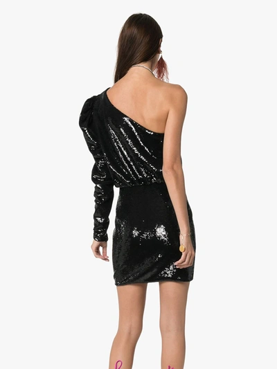 Shop Alexandre Vauthier Sequin-embellished Mini Dress In Black