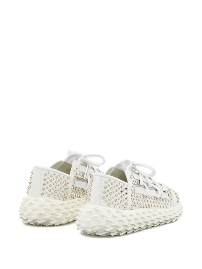 Shop Giuseppe Zanotti Studded Low-top Sneakers In White