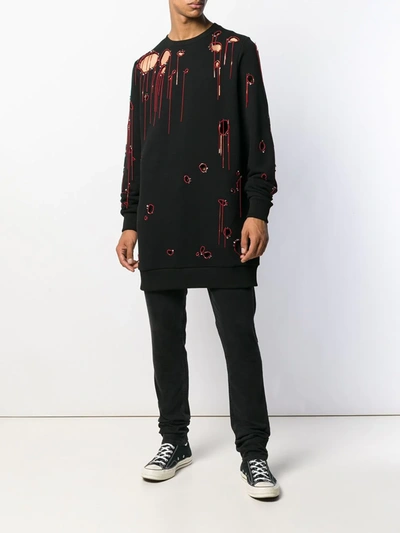 Shop Faith Connexion Chain-embellished Sweatshirt In Black