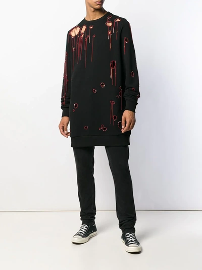 Faith Connexion Chain-embellished Sweatshirt In Black