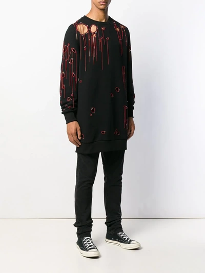 Faith Connexion Chain-embellished Sweatshirt In Black