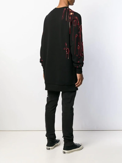Shop Faith Connexion Chain-embellished Sweatshirt In Black