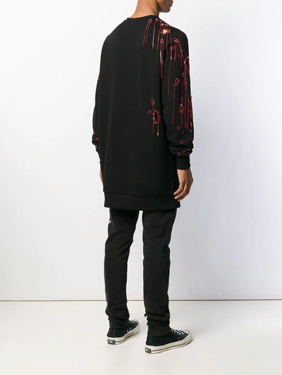 Faith Connexion Chain-embellished Sweatshirt In Black
