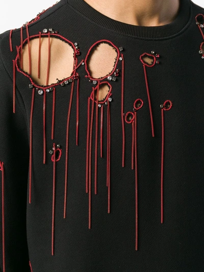 Faith Connexion Chain-embellished Sweatshirt In Black