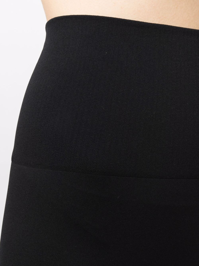 Wolford Midnight Grace Front-slit Jersey Leggings In Black