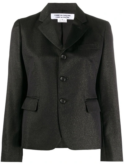 Shop Comme Des Garçons Comme Des Garçons Fitted Single Breasted Jacket In Black