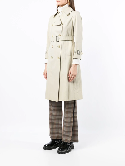 Pre-owned Burberry 1990s Double-breasted Trench Coat In Brown