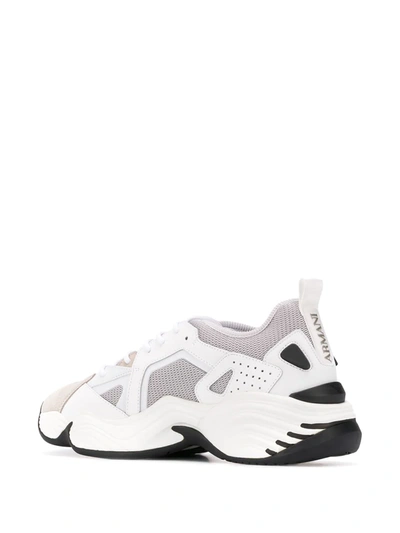 Shop Emporio Armani Chunky Low Top Sneakers In White