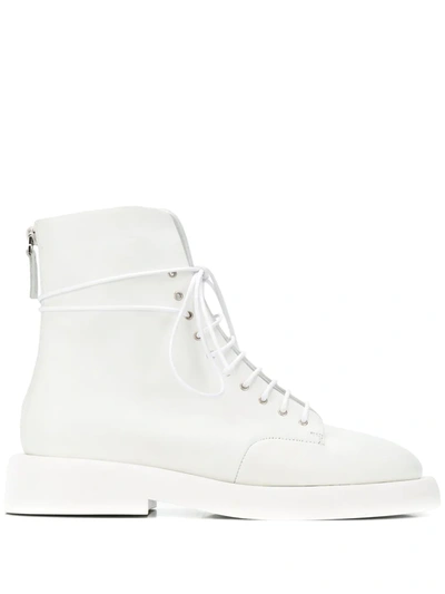 Shop Marsèll Back Zip Fastening Boots In White