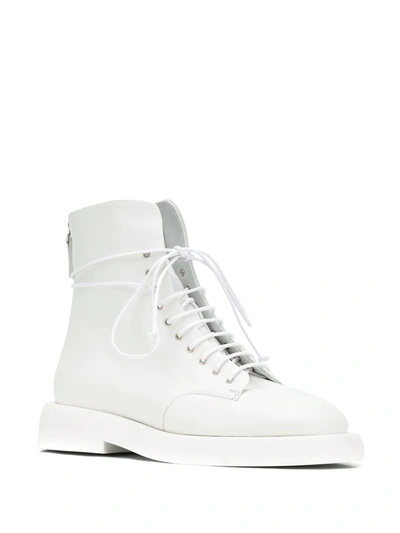 Shop Marsèll Back Zip Fastening Boots In White