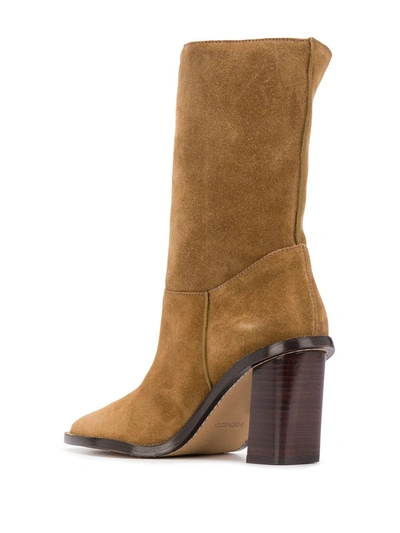 Kenzo Women's Brown Leather Ankle Boots | ModeSens