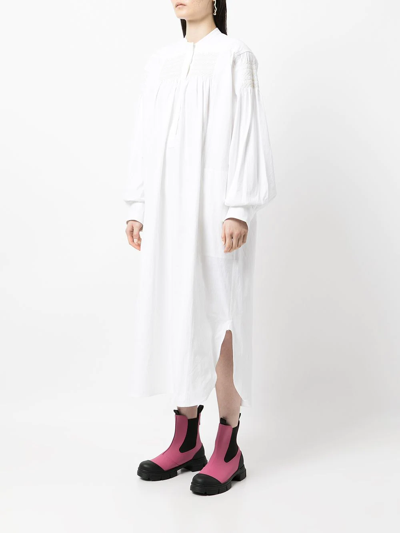 Shop Sofie D'hoore Side-slit Midi Dress In White