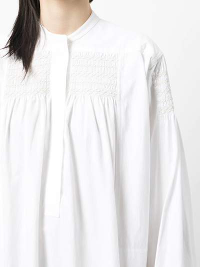 Shop Sofie D'hoore Side-slit Midi Dress In White