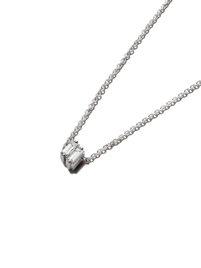 Shop Alinka 18kt White Gold Hermitage Diamond Necklace In Silver