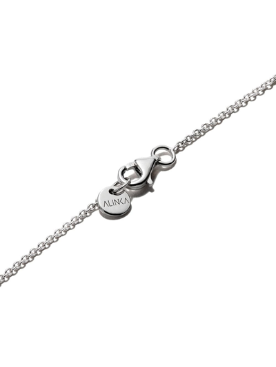 Shop Alinka 18kt White Gold Hermitage Diamond Necklace In Silver