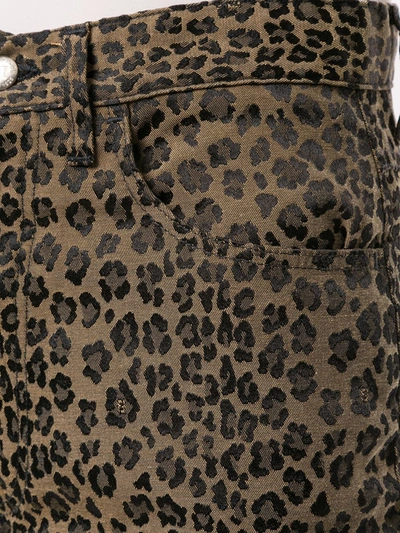 Pre-owned Fendi 1990s Leopard Printed Straight Trousers In Brown
