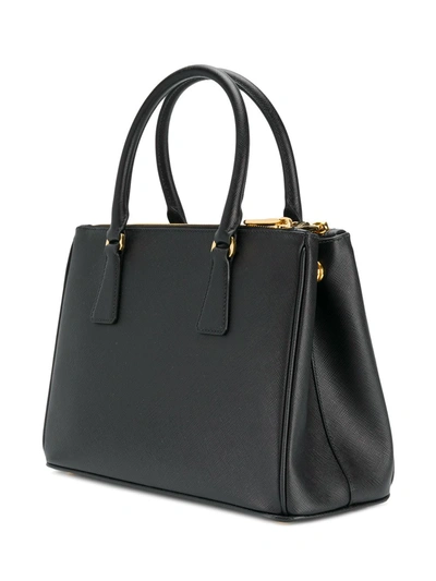 Prada Medium Galleria Leather Tote Bag In Black