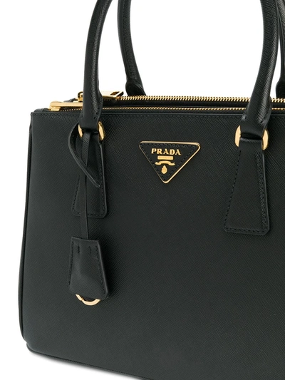 Prada Medium Galleria Leather Tote Bag In Black