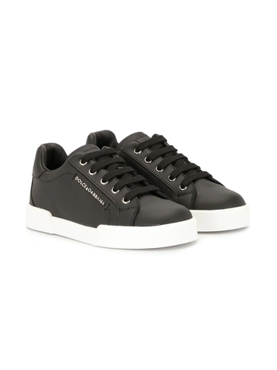 Shop Dolce & Gabbana Portofino Light Sneakers In Black