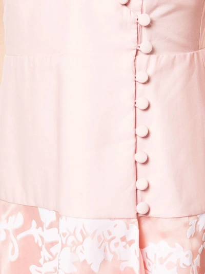 Shop Rosie Assoulin Damask Wrap Front Midi Dress In Pink