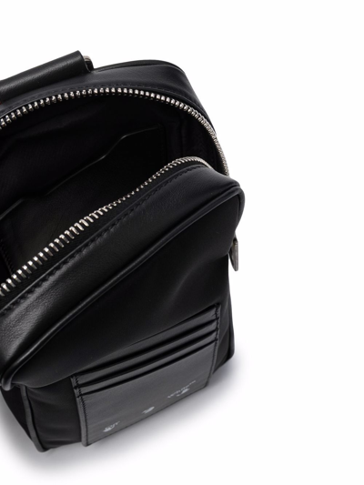 Shop Off-white Double Pouch Shoulder Bag In Black