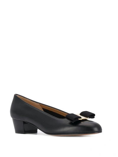 Ferragamo Bow-tie High Heels In Black