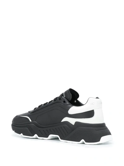 Shop Dolce & Gabbana Daymaster Leather Sneakers In Black